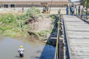 Obras H�dricas: Avance el ensanche del arroyo y la limpieza de canales aliviadores